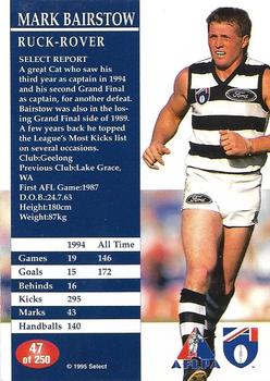 1995 Select AFL #47 Mark Bairstow Back